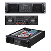 4x1200w Class H 4 ช่อง Dj กลางแจ้ง 3U เครื่องขยายเสียงกำลังสูง